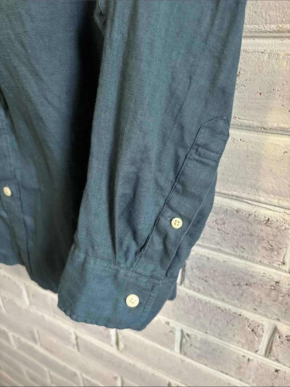 J. Crew Men's Linen Blend Button-Down Shirt Size Large